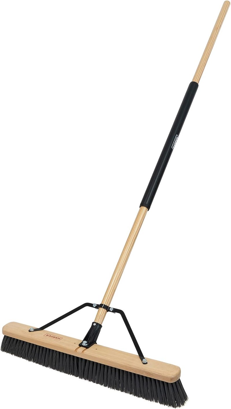 Harper 20224500 24 in. Outdoor Wet/Dry All-Purpose Push Broom with Dual-Bristles for Rough Surfaces, Wet or Dry, Dirt, Wet Grass, Mulch, Hay - Image 1